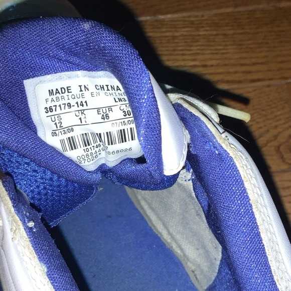 Nike High Top Air Max Blue and White Sneakers Size 12 - Picture 10 of 14